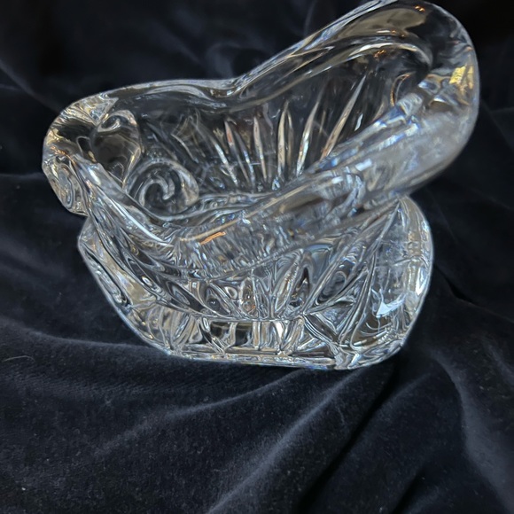 Vintage Lead Crystal Sleigh/Votive Holder, 24%Lead Crystal, Made in USA - Picture 5 of 11